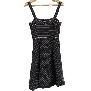Loft Women's Sleeveless Short‎ Dress Black White Size 8